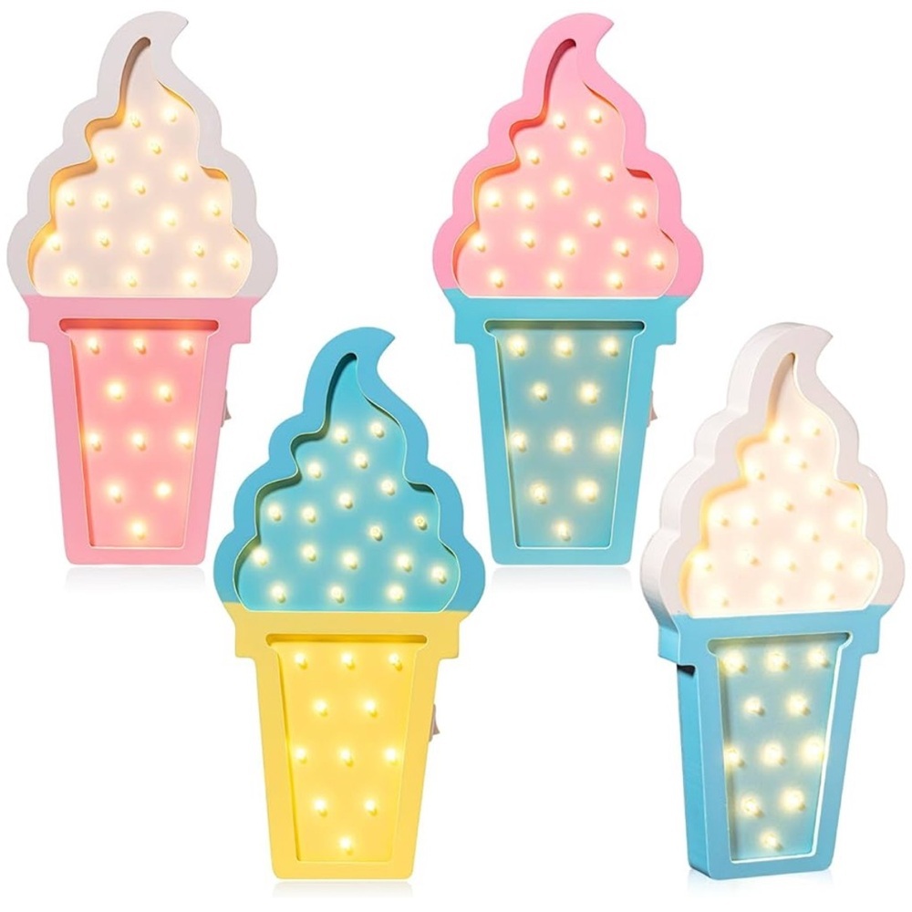 Ice Cream Cone LED Night Lights - Picture 2 of 7